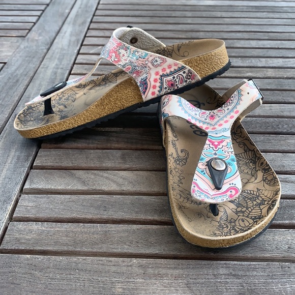 Calceo Women’s Size EU 36 US 6 Boho Thong Sandals Colorful - Picture 5 of 12